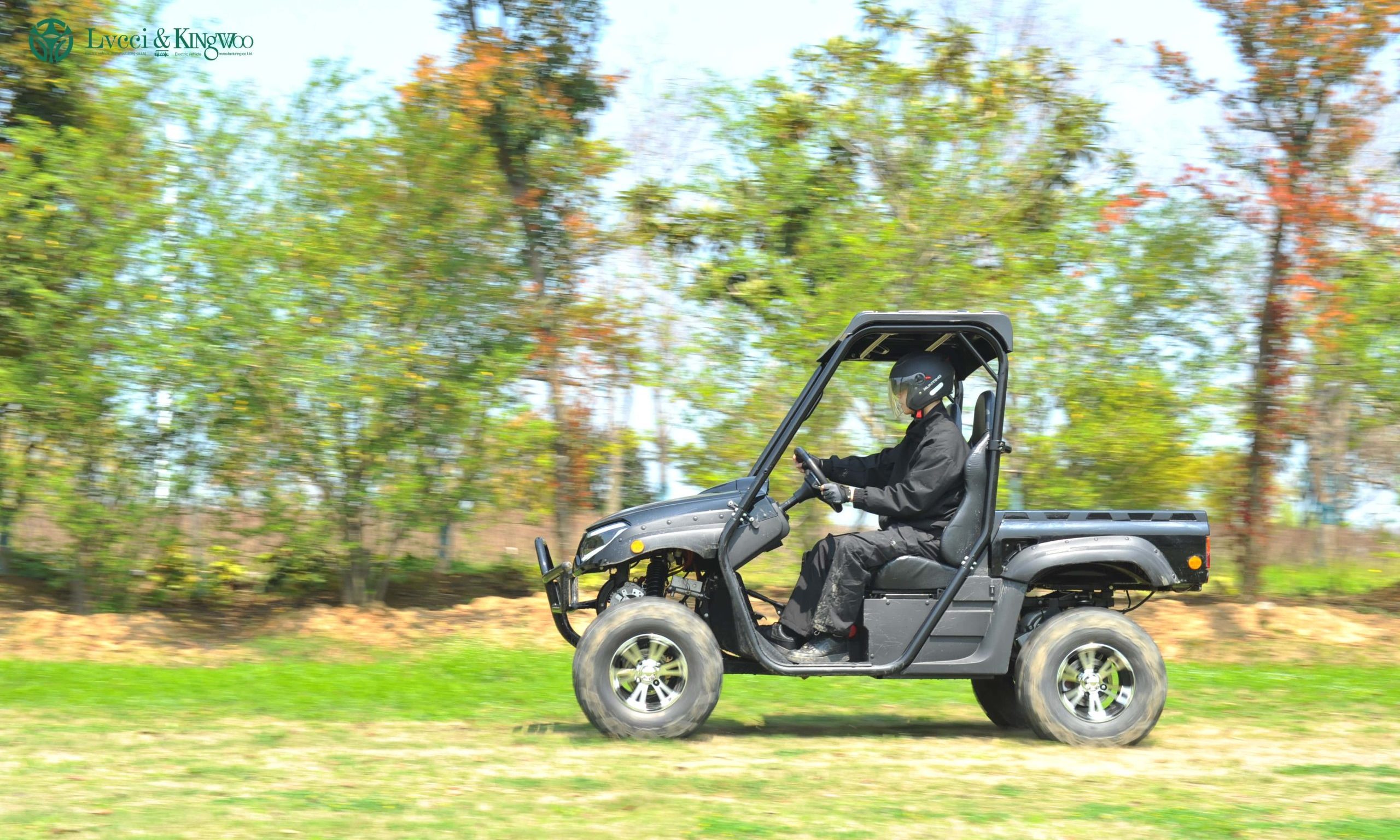 Speeding electric UTV