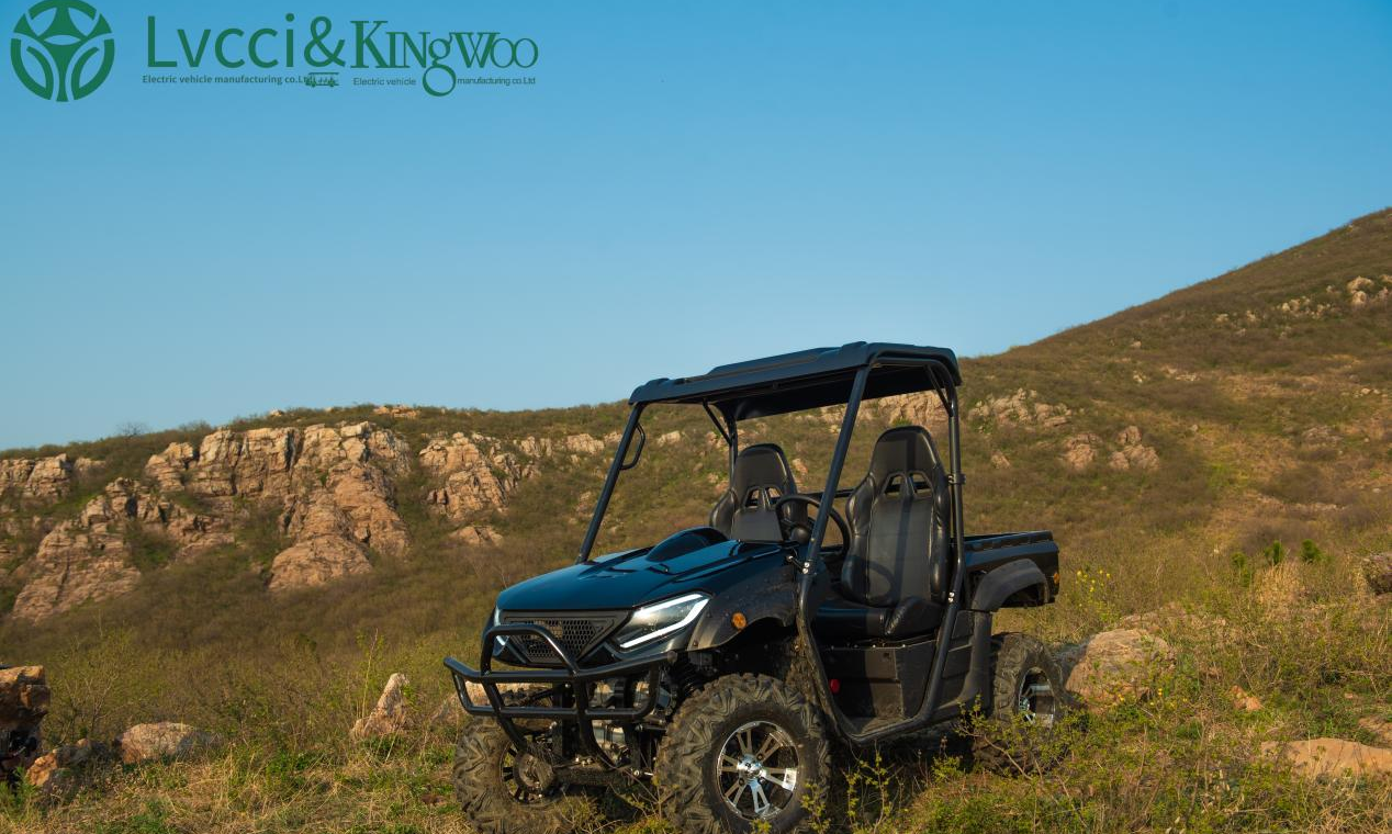 electric UTV in mountain