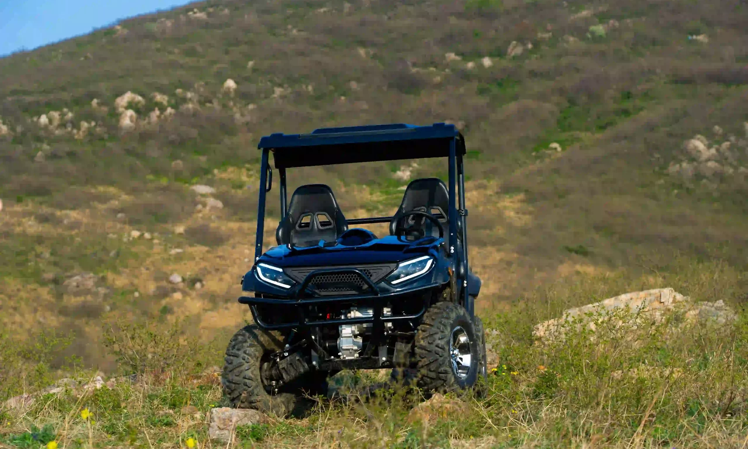 Black electric UTV