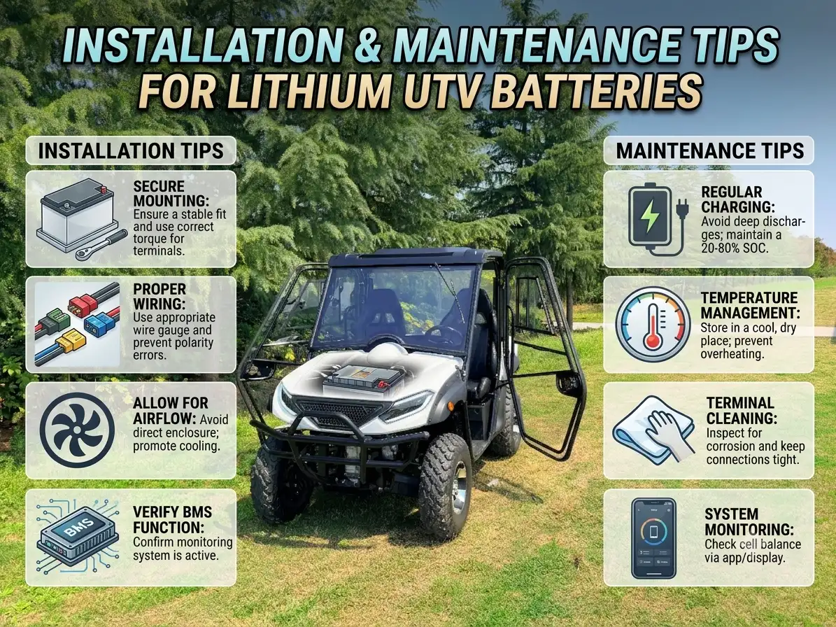 Installation & Maintenance Tips for Lithium UTV Batteries