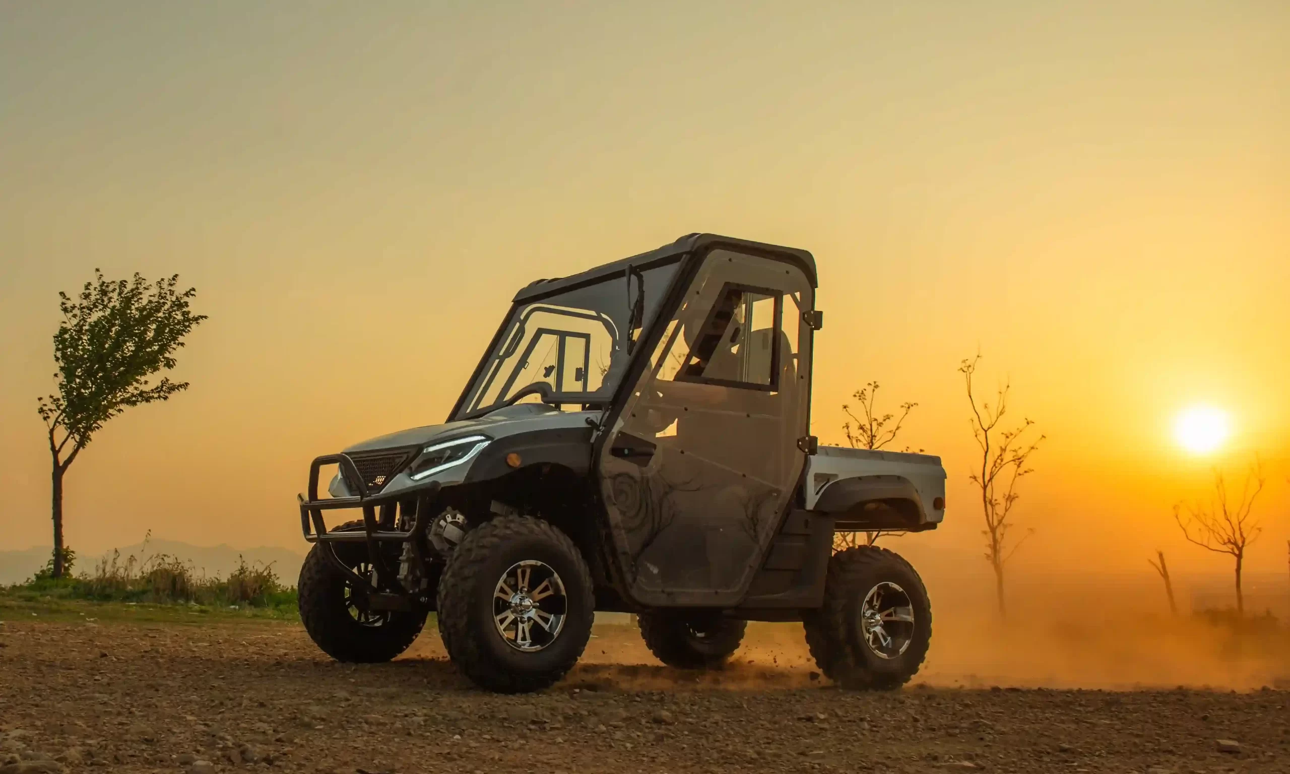 UTV in the sunset