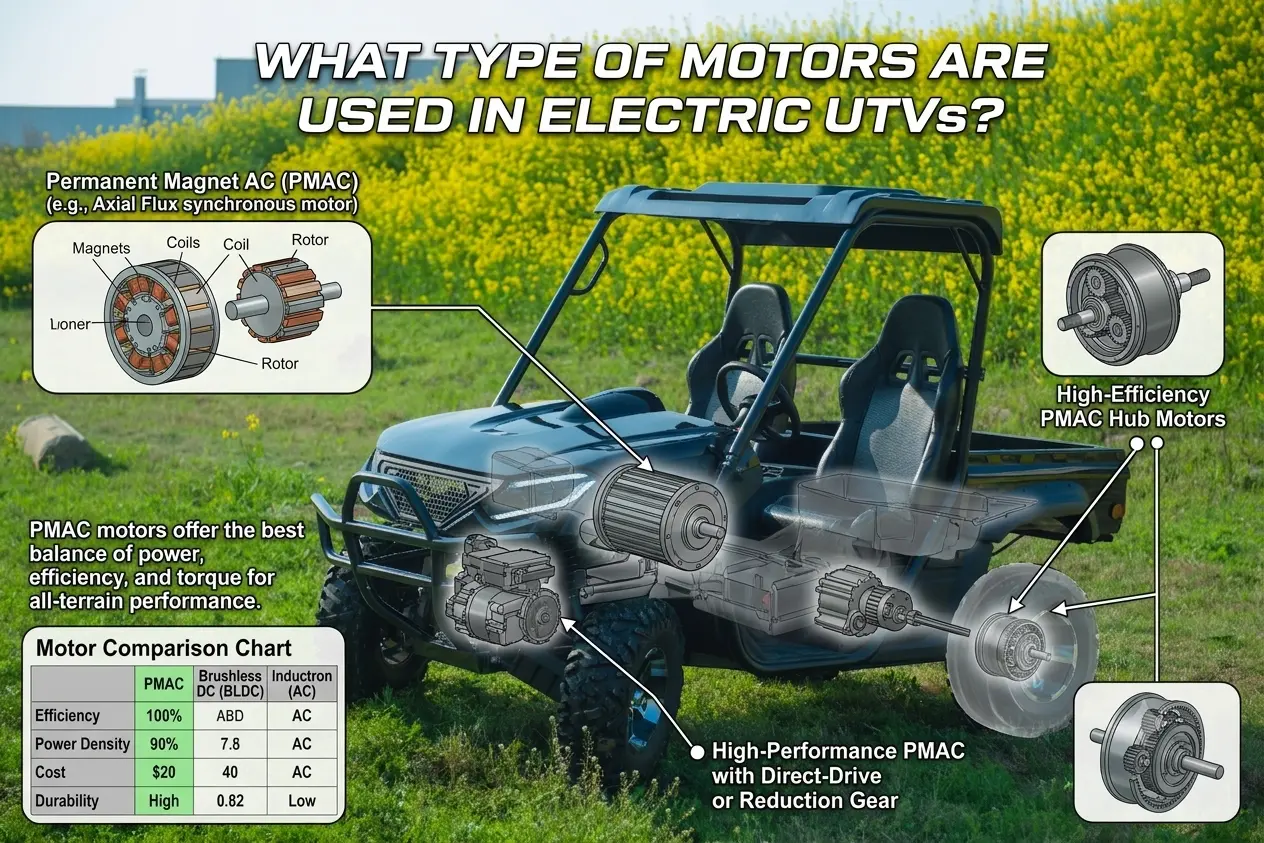 what type of motors are used in electric UTVs
