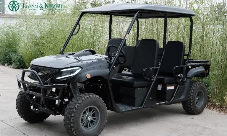 electric UTV with Essential Lights and Safety Gear